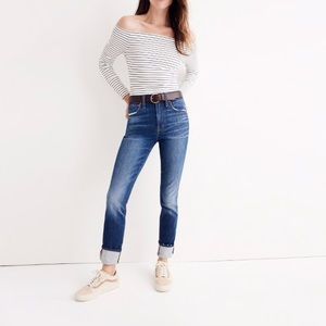 High rise slim boyfriend jeans